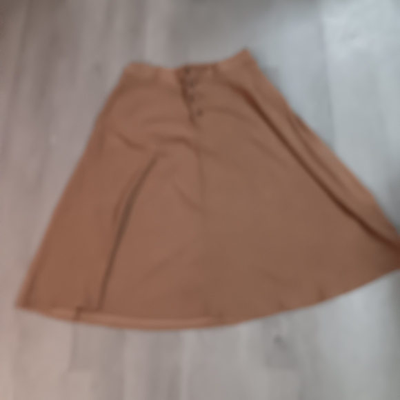 Elegant Tan A-Line Skirt - Picture 4 of 4
